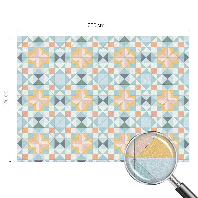 Película decorativa para janela privacidade Geometria colorida