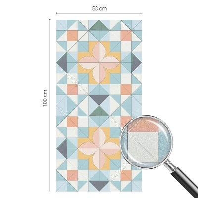 Película decorativa para janela privacidade Geometria colorida