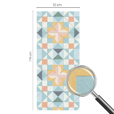 Película decorativa para janela privacidade Geometria colorida