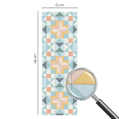 Película decorativa para janela privacidade Geometria colorida