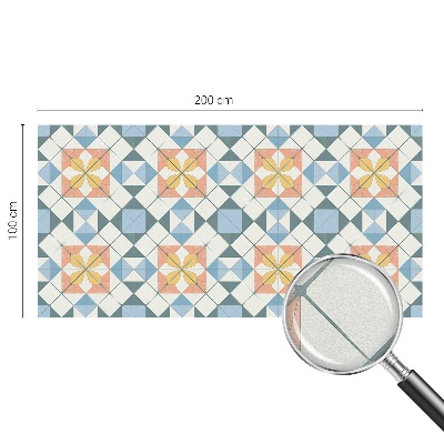 Película de privacidade para janela efeito vitral Simetria colorida