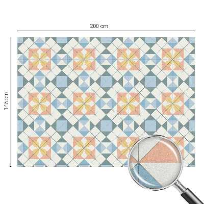 Película de privacidade para janela efeito vitral Simetria colorida