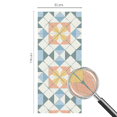 Película de privacidade para janela efeito vitral Simetria colorida