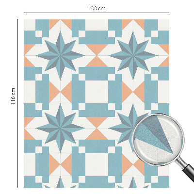 Película de vidro vitral autocolante Estrelas azuis