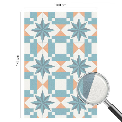 Película de vidro vitral autocolante Estrelas azuis