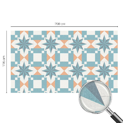 Película de vidro vitral autocolante Estrelas azuis