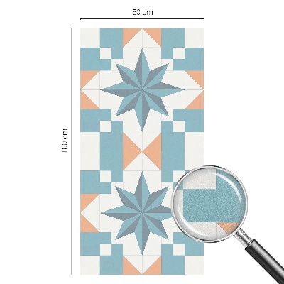 Película de vidro vitral autocolante Estrelas azuis