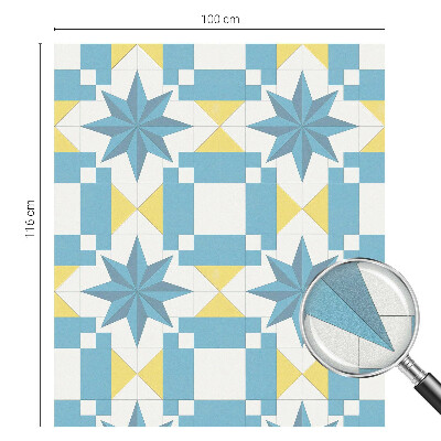 Película decorativa para janela privacidade Estrelas azuis