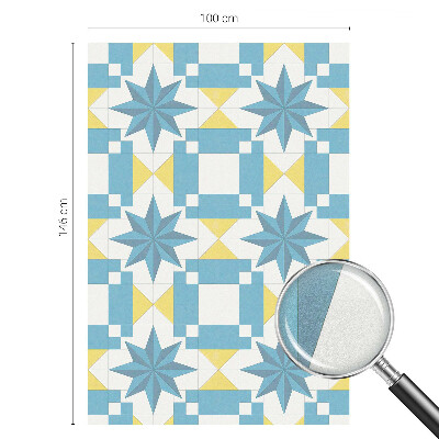 Película decorativa para janela privacidade Estrelas azuis