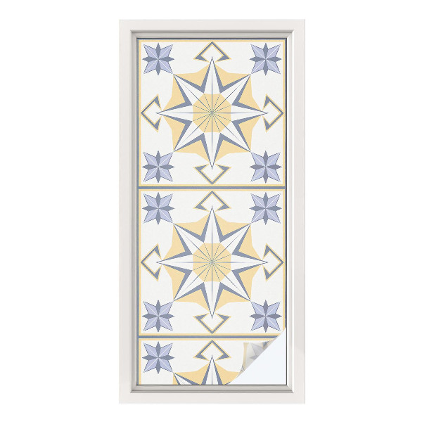 Película de vidro vitral autocolante Estrelas geométricas