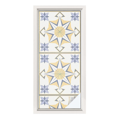 Película de vidro vitral autocolante Estrelas geométricas