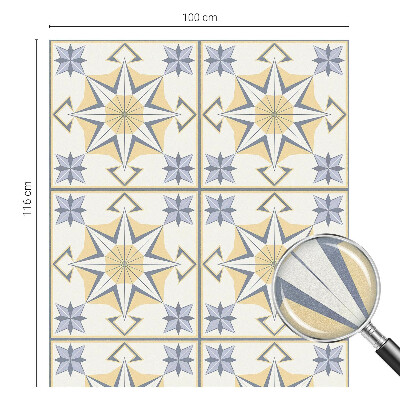 Película de vidro vitral autocolante Estrelas geométricas