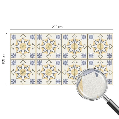 Película de vidro vitral autocolante Estrelas geométricas