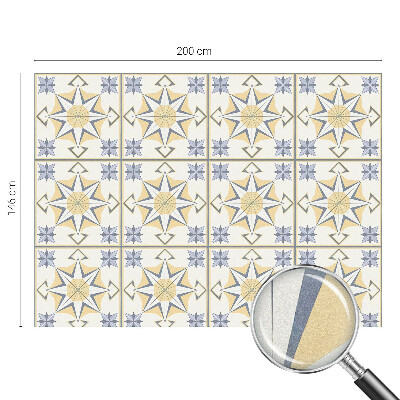 Película de vidro vitral autocolante Estrelas geométricas