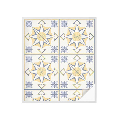 Película de vidro vitral autocolante Estrelas geométricas