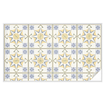 Película de vidro vitral autocolante Estrelas geométricas