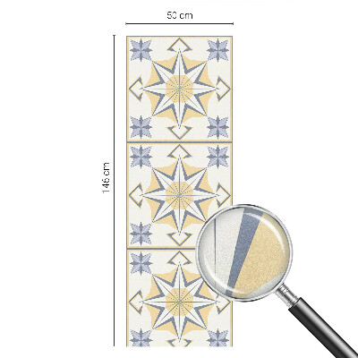 Película de vidro vitral autocolante Estrelas geométricas
