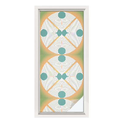 Película de privacidade para janela efeito vitral Harmonia geométrica