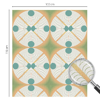 Película de privacidade para janela efeito vitral Harmonia geométrica