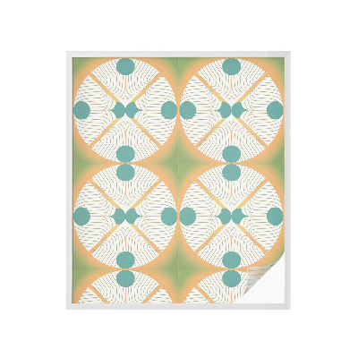 Película de privacidade para janela efeito vitral Harmonia geométrica