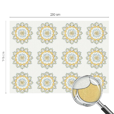 Película de privacidade para janela efeito vitral mandalas coloridas