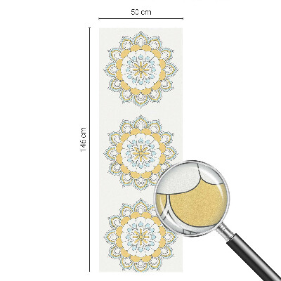 Película de privacidade para janela efeito vitral mandalas coloridas