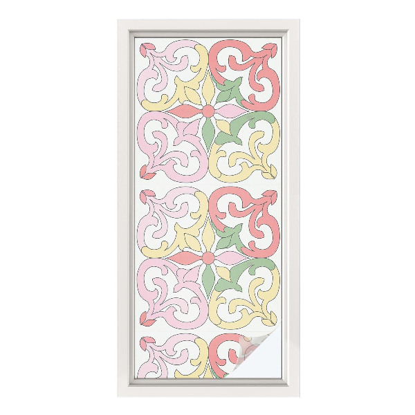 Película decorativa para janela privacidade Ornamentos florais