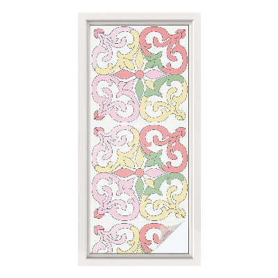 Película decorativa para janela privacidade Ornamentos florais