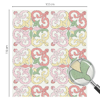 Película decorativa para janela privacidade Ornamentos florais