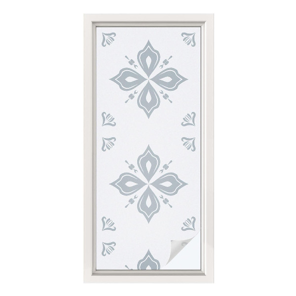 Película de privacidade para janela efeito vitral Simetria geométrica