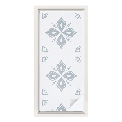 Película de privacidade para janela efeito vitral Simetria geométrica