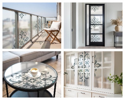 Película vidro janela privacidade Ornamento clássico