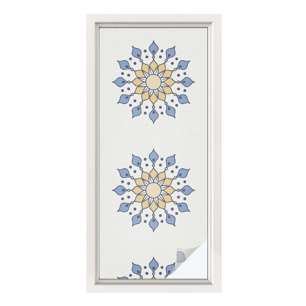 Película de vidro vitral autocolante mandala decorativa
