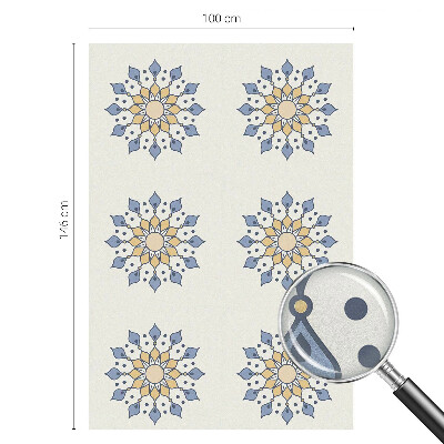 Película de vidro vitral autocolante mandala decorativa