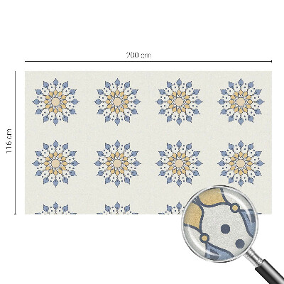 Película de vidro vitral autocolante mandala decorativa