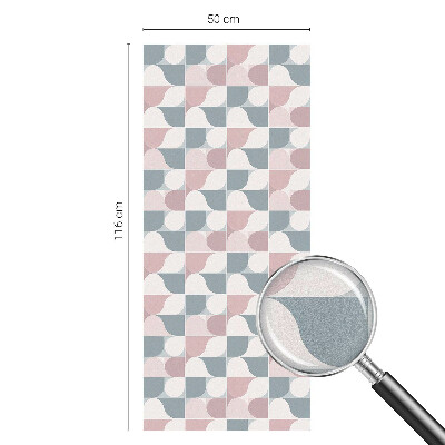 Película decorativa para janela privacidade Padrões em tons pastel