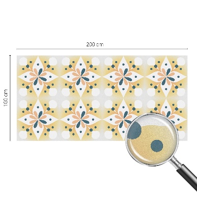 Vinil para vidro privacidade padrão vitral Simetria floral