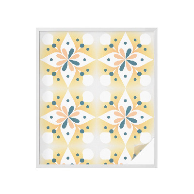 Vinil para vidro privacidade padrão vitral Simetria floral