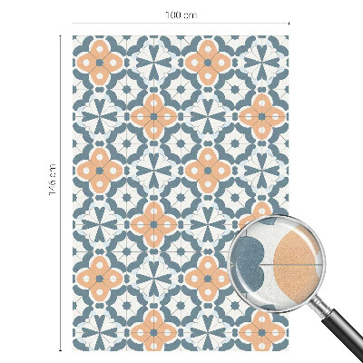 Película de vidro vitral autocolante Flores em mosaico