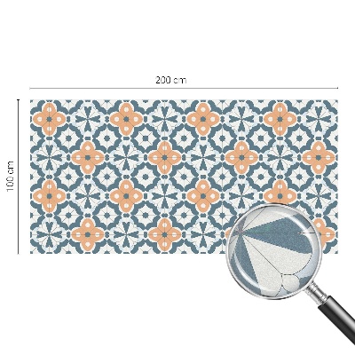 Película de vidro vitral autocolante Flores em mosaico