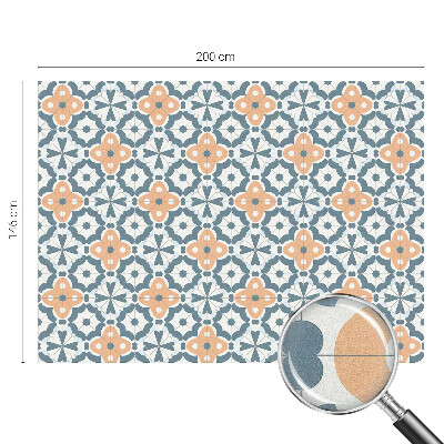 Película de vidro vitral autocolante Flores em mosaico