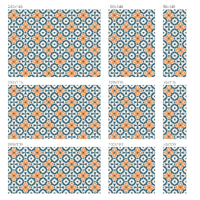 Película de vidro vitral autocolante Flores em mosaico