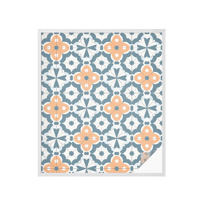 Película de vidro vitral autocolante Flores em mosaico