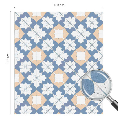 Película de privacidade para janela efeito vitral Padrões simétricos