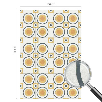 Película decorativa para janela privacidade Círculos retrô