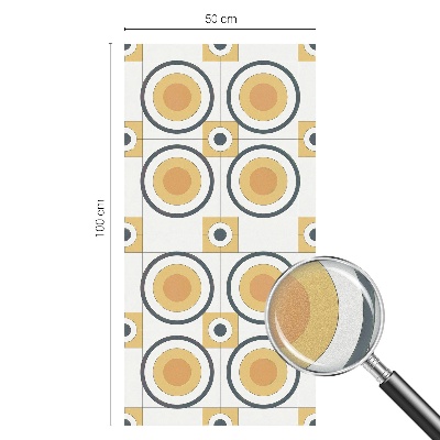 Película decorativa para janela privacidade Círculos retrô