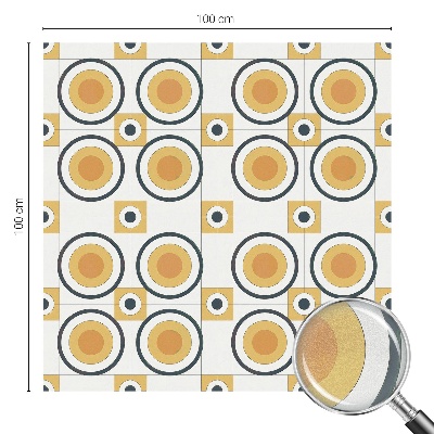 Película decorativa para janela privacidade Círculos retrô
