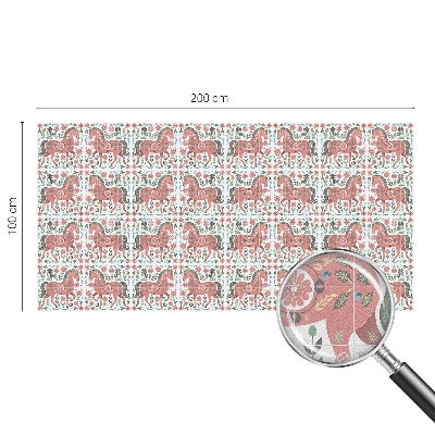 Película decorativa para janela privacidade Cavalos coloridos