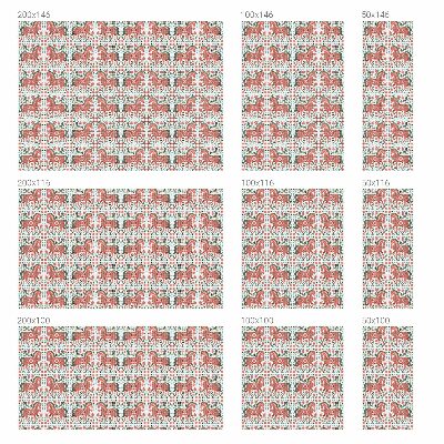 Película decorativa para janela privacidade Cavalos coloridos