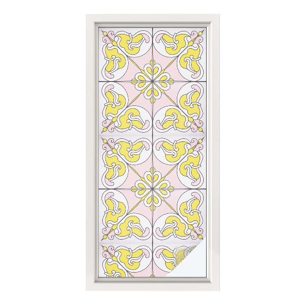 Vinil para vidro privacidade padrão vitral Flores abstratas